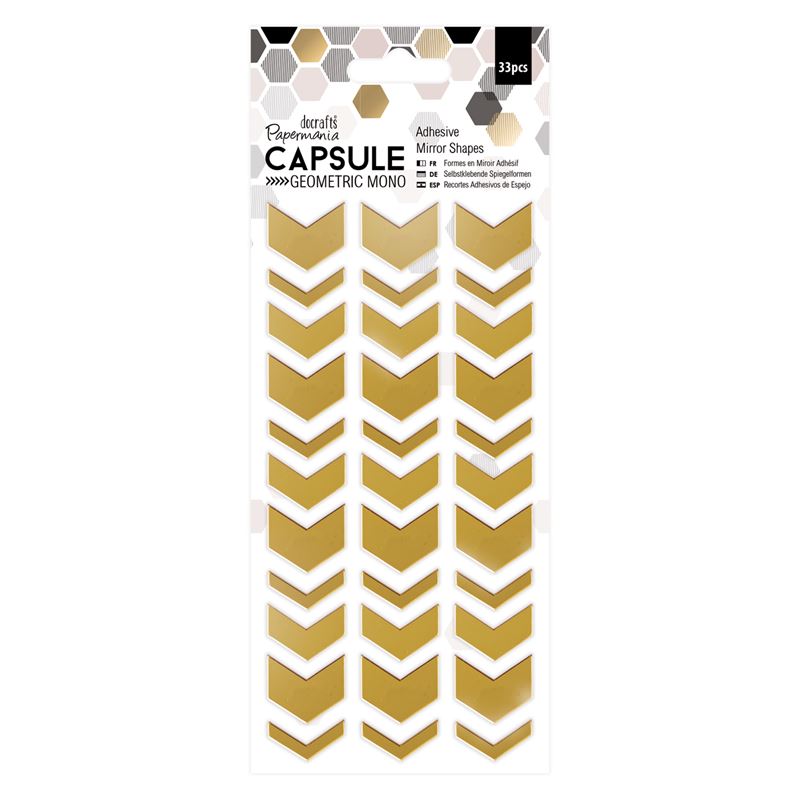 Docrafts Papermania Capsule GEOMETRIC MONO Adhesive Mirror Shape