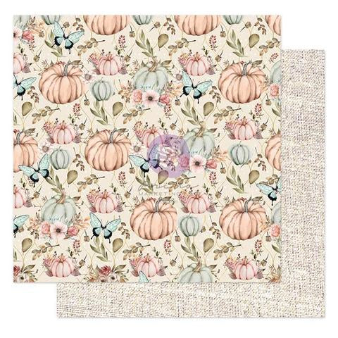 Prima Golden Hello Pink Autumn HAPPY FALL 12X12 Scrapbook Paper Scrapbooksrus 