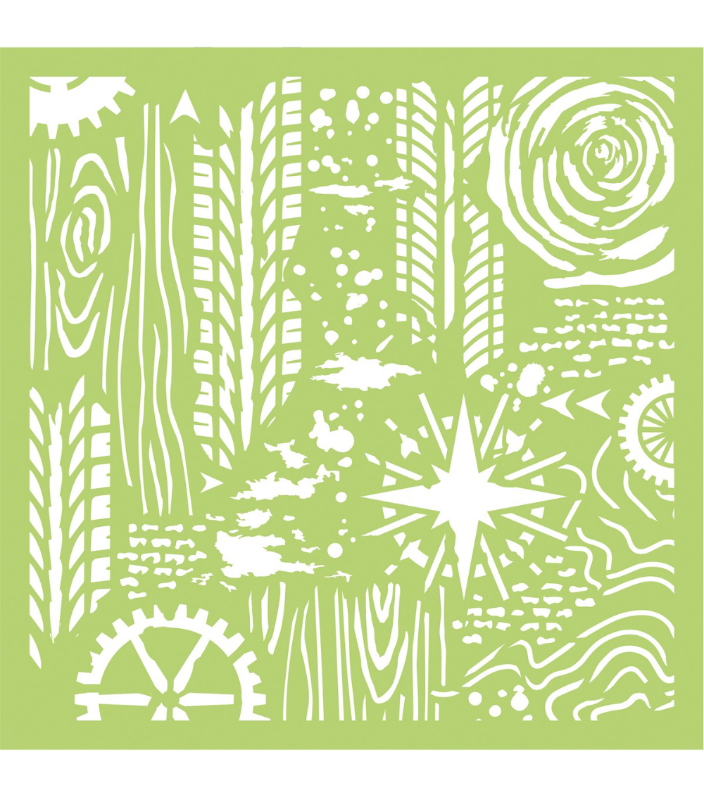 Kaisercraft Designer Template ADVENTURE 6&quot;X6&quot; Stencil Scrapbooksrus 