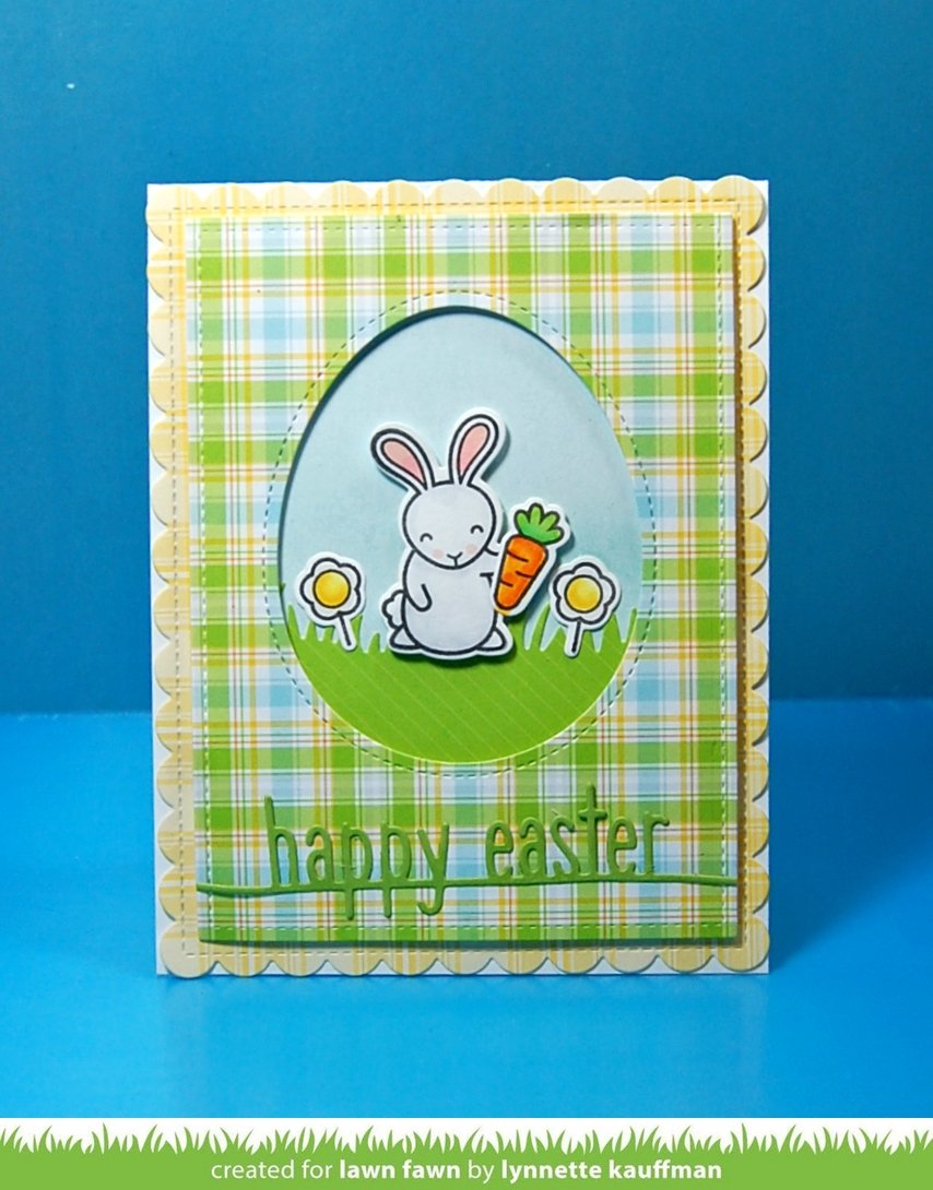 Lawn Fawn HAPPY EASTER LINE BORDER Custom Craft Die