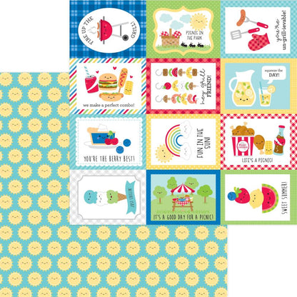 Doodlebug BAR B CUTE Paper Pack 12&quot;X12&quot; 13pc Scrapbooksrus 