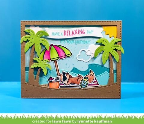 Lawn Cuts TROPICAL BACKDROP Custom Craft Die Scrapbooksrus 