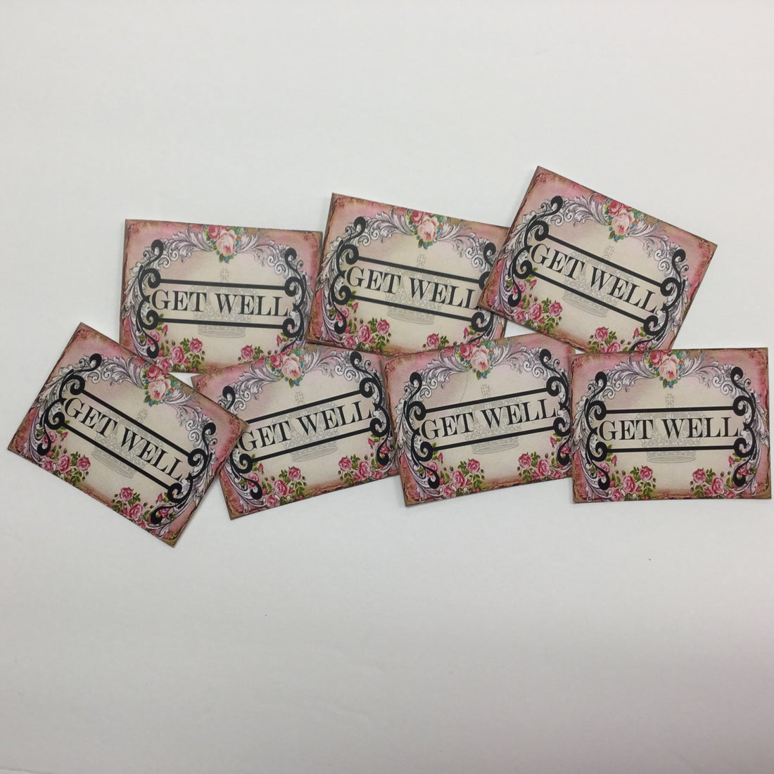 Tags & Ephemera 7pc GET WELL MINI CARD TAGS Scrapbooksrus