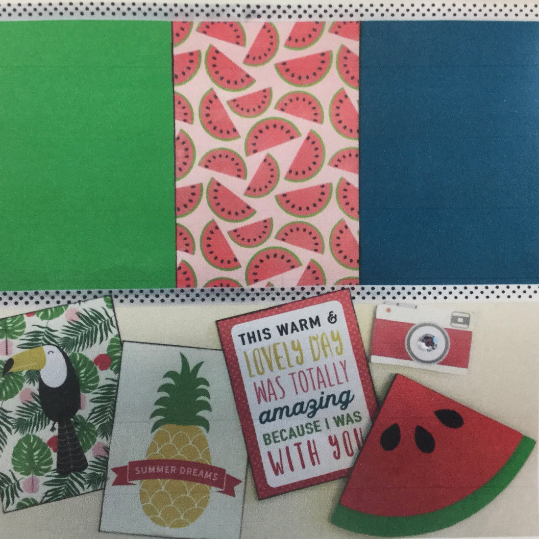 SUMMER WATERMELON Scrapbook Page Kit Scrapbooksrus 