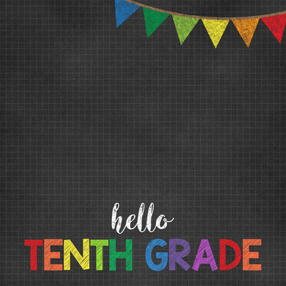 HELLO SCHOOL 12&quot;X12&quot; Paper Kît 14pc Scrapbook Customs