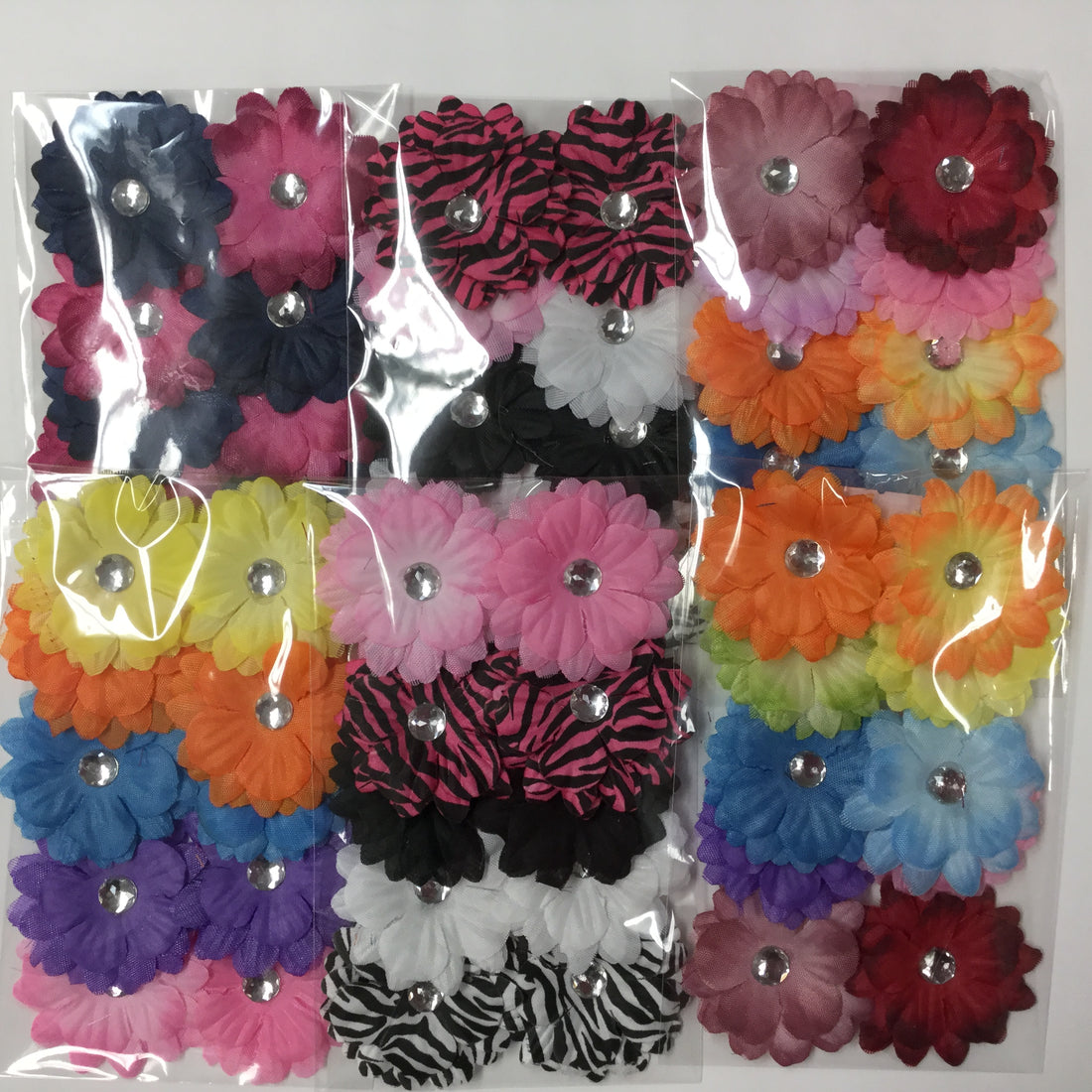 Set of 10 FOUR LAYER FLOWERS Scrapbooksrus