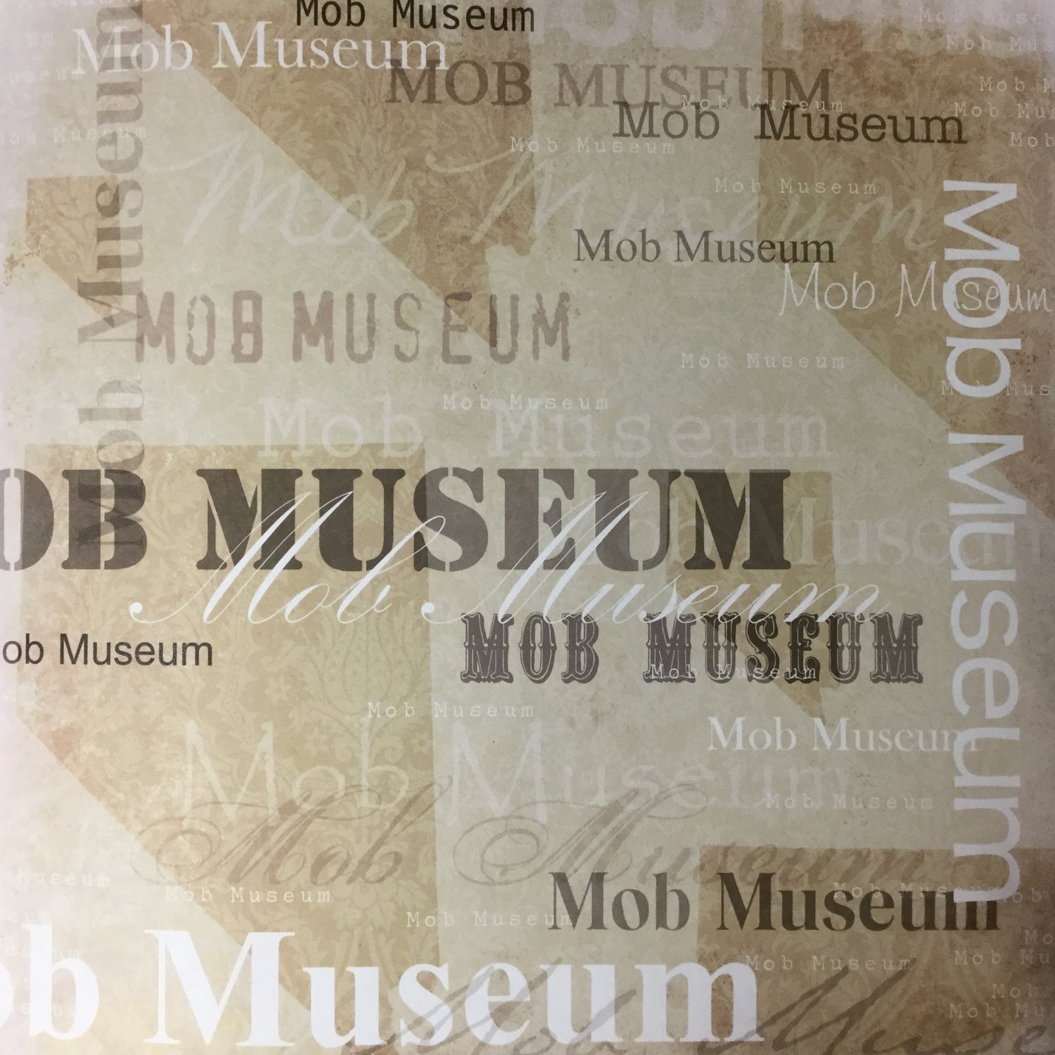 MOB MUSEUM LOVELY Words 12&quot;X12&quot; Scrapbook Paper LV Scrapbooksrus 