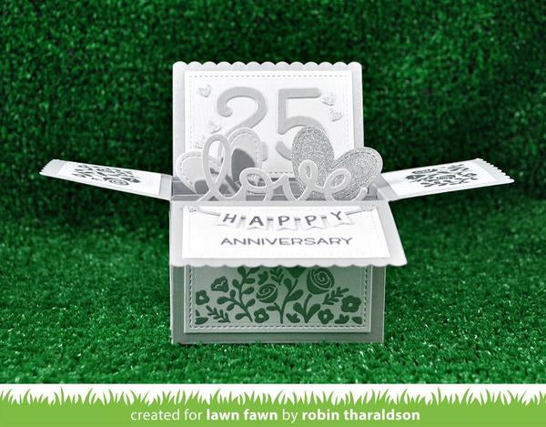 Lawn Fawn SCALLOPED BOX CARD POP-UP Custom Craft Die 14 pc