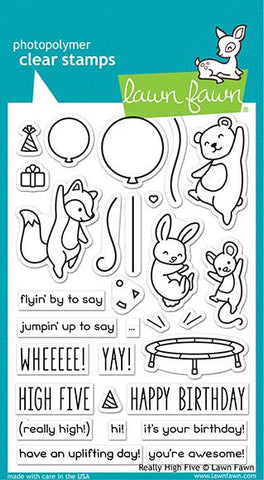 Lawn Fawn REALLY HIGH FIVE Clear Stamps 29pc Scrapbooksrus  Scrapbook Store LasVegas