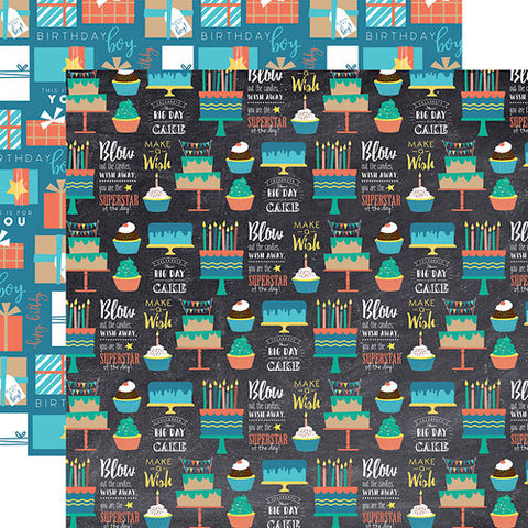 Echo Park BirthdayBoy BIG DAY 12"X12" Paper Scrapbooksrus 