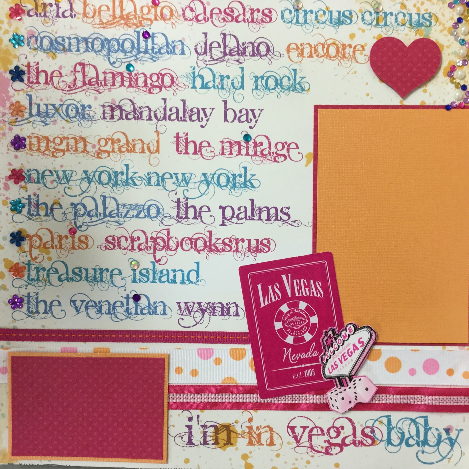 Page Kit (1) 12X12 Las Vegas Casinos I’M IN VEGAS Scrapbook @Scrapbooksrus Scrapbooksrus 