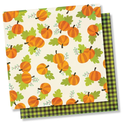 Simple Stories Happy Halloween PUMPKIN PATCH 12x12 Scrapbook Paper Scrapbooksrus