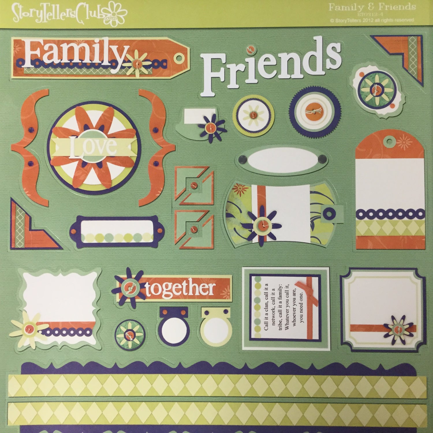 StoryTellers FAMILY &amp; FRIENDS  DIECUTS 12&quot;X12&quot; Scrapbooksrus 
