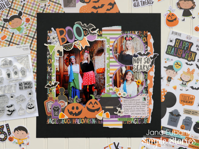 Simple Stories HAPPY HAUNTING 12x12 Scrapbook Paper Scrapbooksrus 