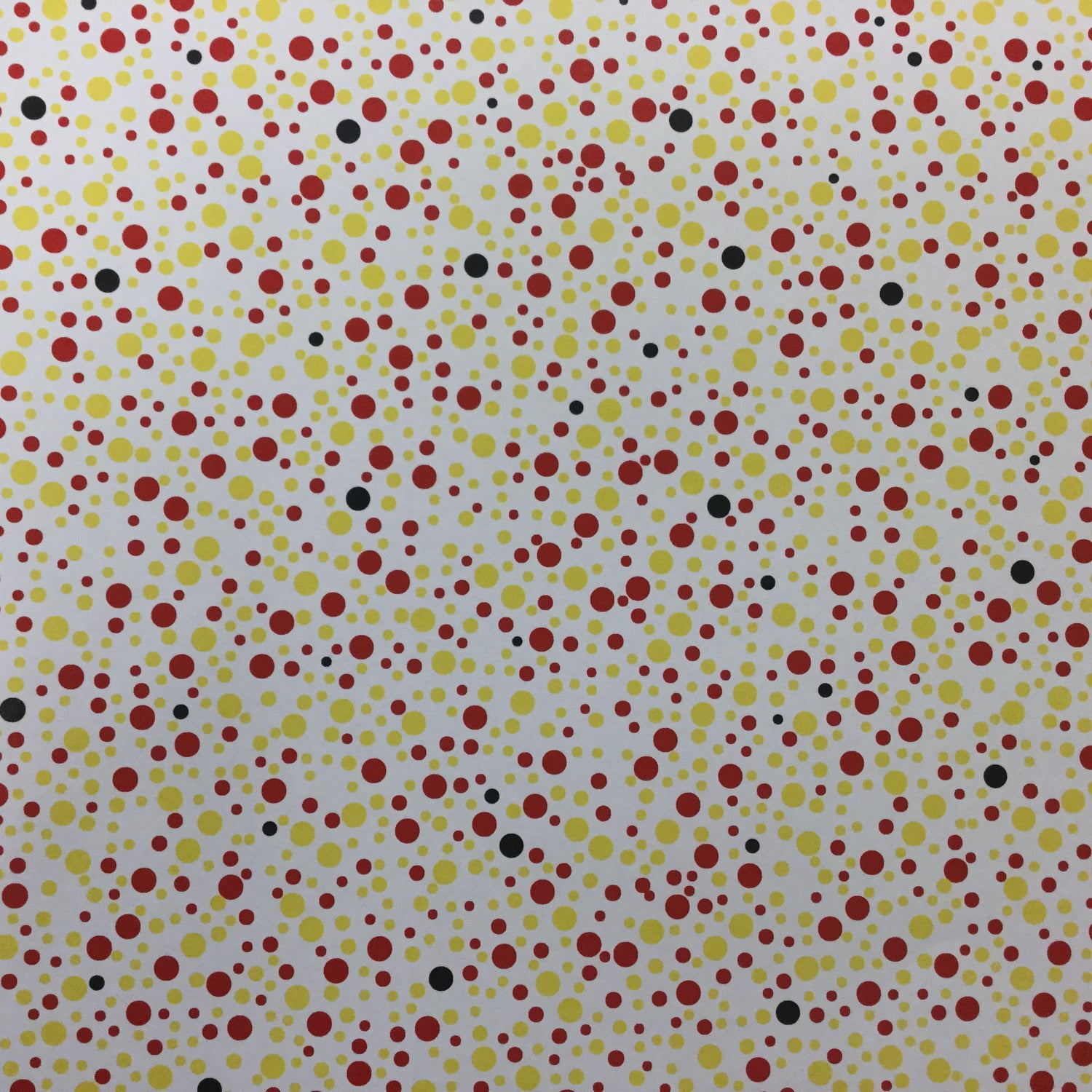 Scrapbook Customs Retro Dots RED &amp; YELLOW 12X12 Scrapbook Paper Scrapbooksrus 