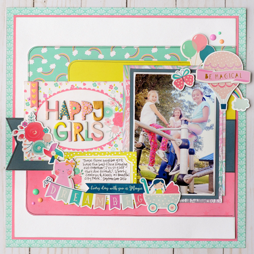 Echo Park  12&quot;x12&quot; IMAGINE THAT GIRL 13pc COLLECTION KIT Scrapbooksrus 