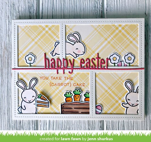 Lawn Fawn HAPPY EASTER LINE BORDER Custom Craft Die