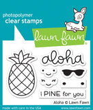 Lawn Fawn ALOHA Clear Stamps 3"X2" 7pc Scrapbooksrus 