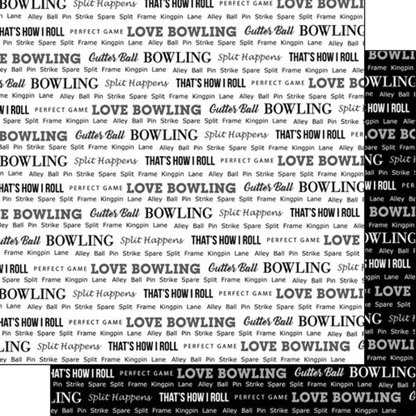 BOWLING PRIDE 2 12&quot;X12&quot; Scrapbook Customs Paper Scrapbooksrus 