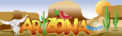 ARIZONA Title Travel Colored DieCut 1pc 2”X8” AZ