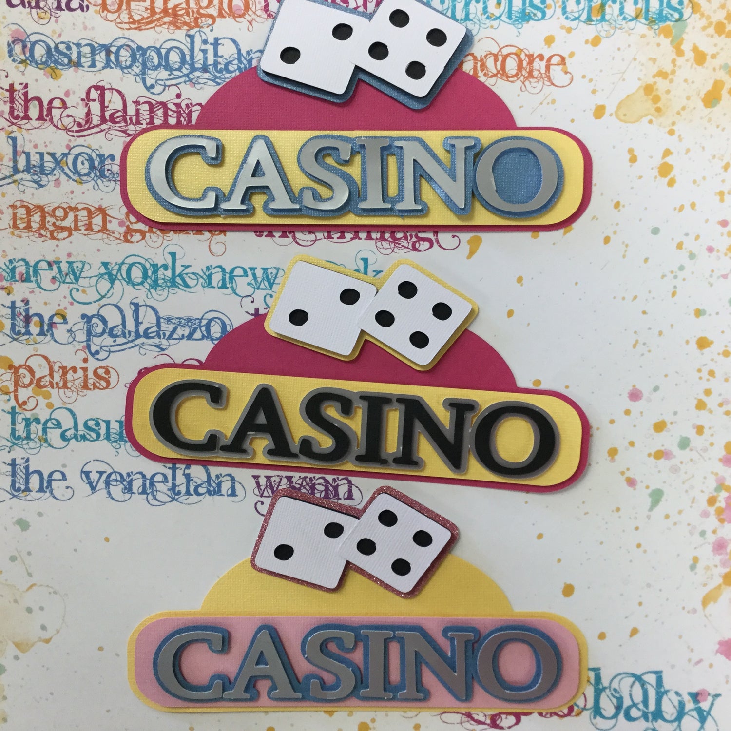 CASINO Vegas Scrapbook Die Cuts Scrapbooksrus 