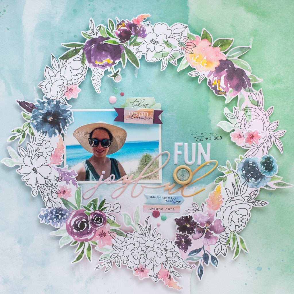 Pinkfresh Studio Just A Little Lovely AROUND HERE 12x12 Scrapbook Paper Scrapbooksrus