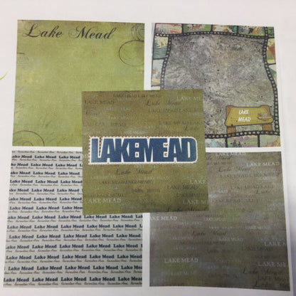 LAKE MEAD KIT 12&quot;X12&quot; Travel Scrapbook Paper With Laser Title