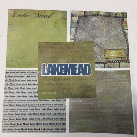 LAKE MEAD KIT 12"X12" Travel Scrapbook Paper With Laser Title
