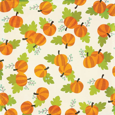 Simple Stories Happy Halloween PUMPKIN PATCH 12x12 Scrapbook Paper Scrapbooksrus