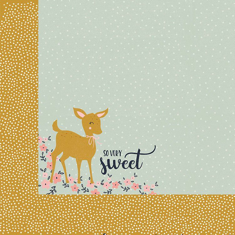 Kaisercraft Hide &amp; Seek FAWN 12X12 Scrapbook Paper Scrapbooksrus 