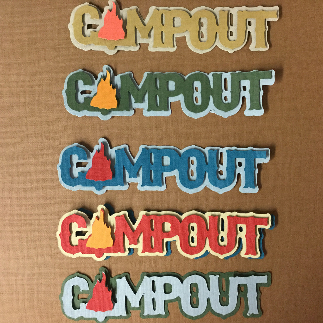CAMPOUT Camping Custom Scrapbook Die Cuts Scrapbooksrus