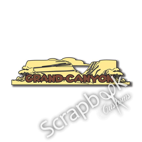 GRAND CANYON Word Title Travel Laser Cut 3"X12" 1pc #Scrapbooksrus