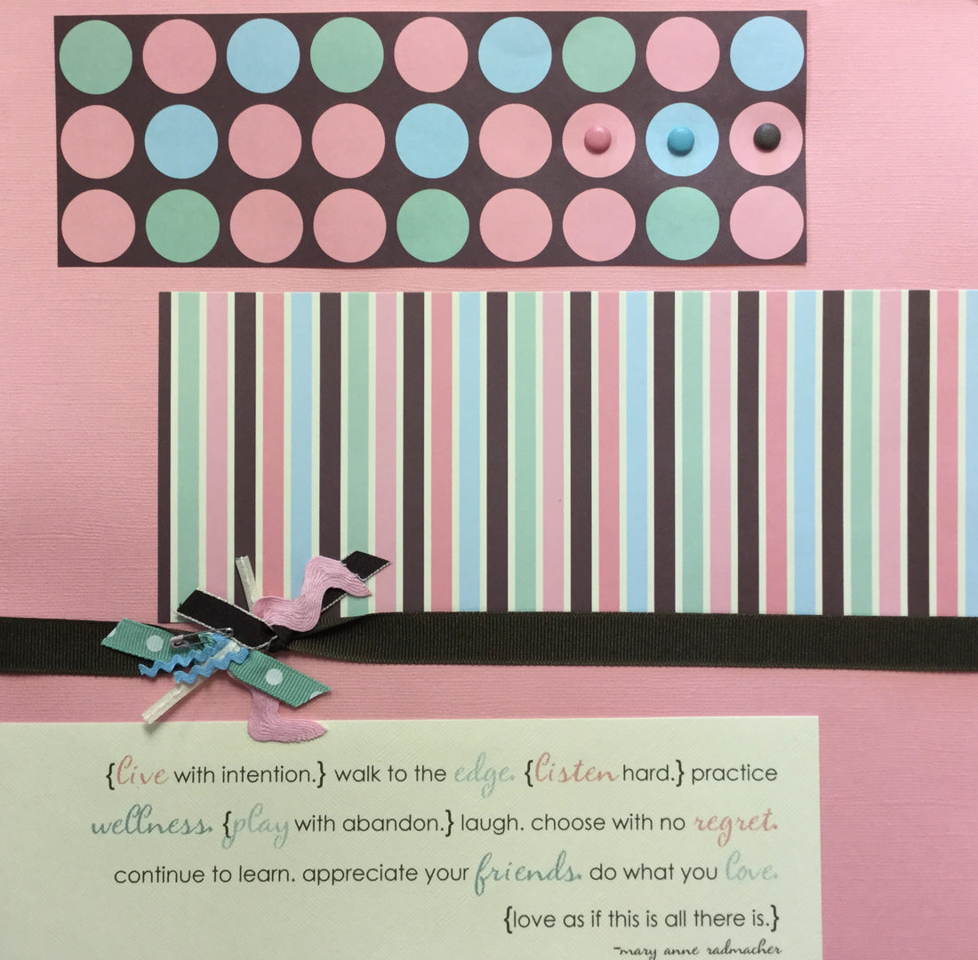 Premade Pages LIVE WITH INTENTION 12"X12" Scrapbook Page Scrapbooksrus