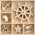 Kaisercraft UNCHARTED WATERS Wooden Flourish Pack 35pc Scrapbooksrus 