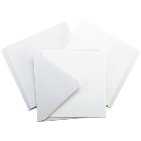Kaisercraft 10 CARDS AND PAPER ENVELOPES White