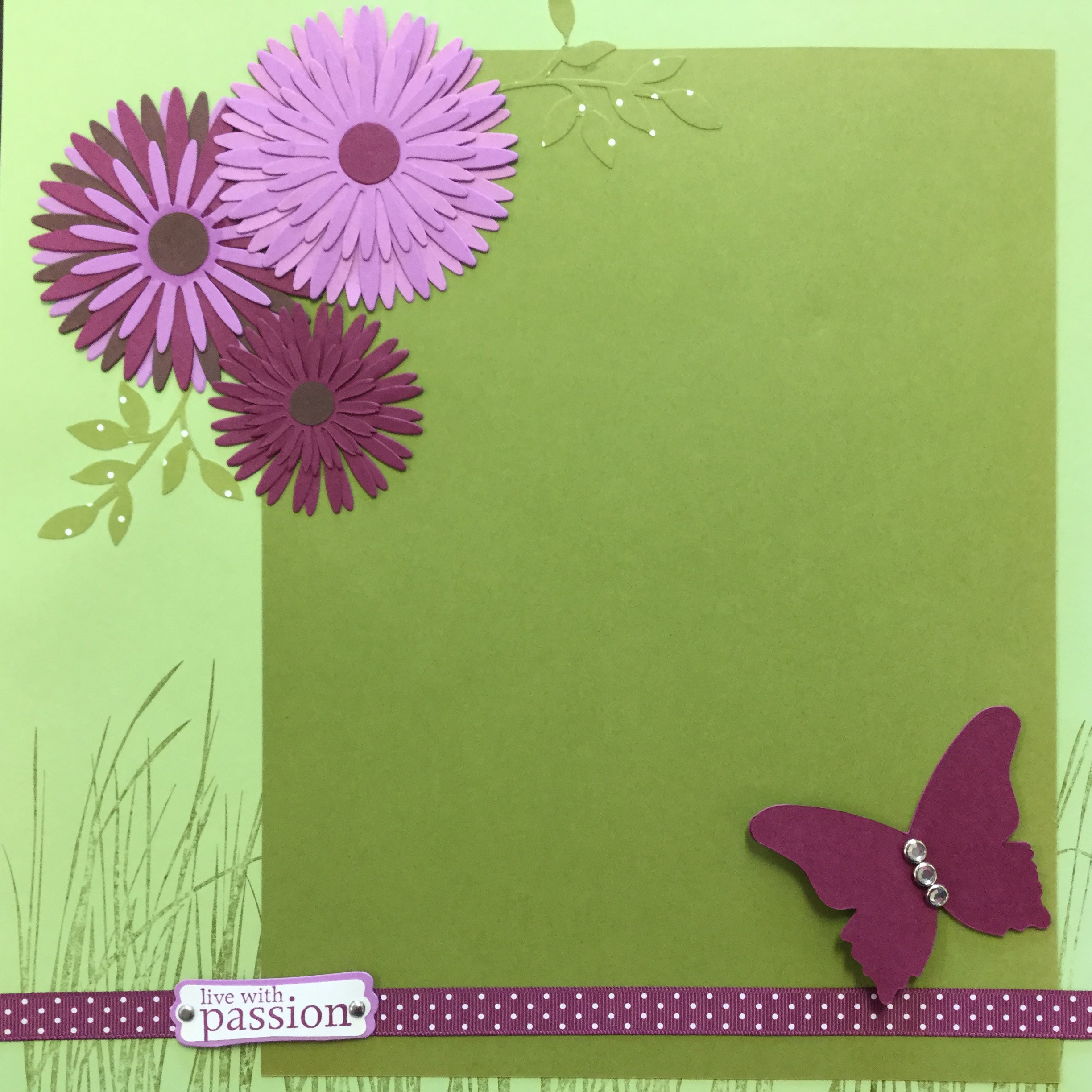 Premade Pages LIVE WITH PASSION 12&quot;X12&quot; (2) Scrapbook Pages Scrapbooksrus 