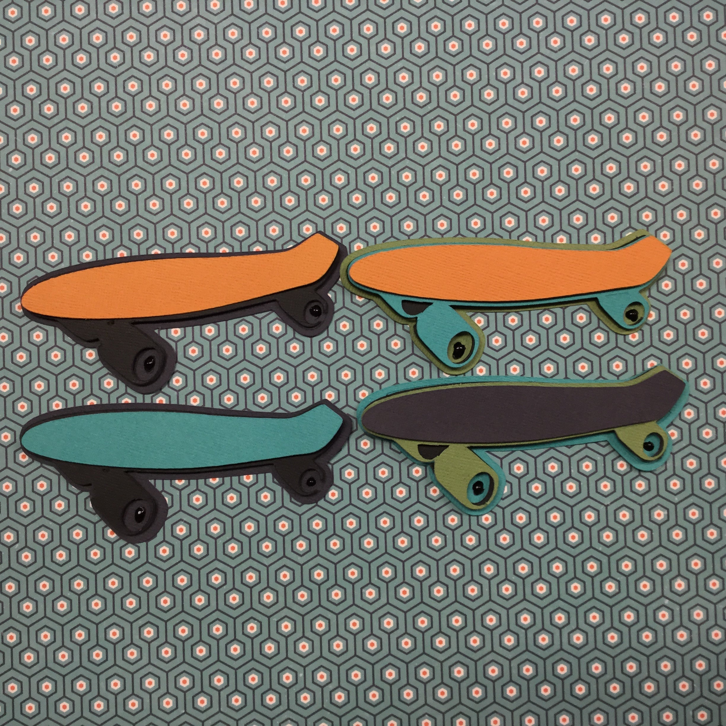 2 Cool SKATEBOARD 3D Die Cuts Scrapbooksrus 