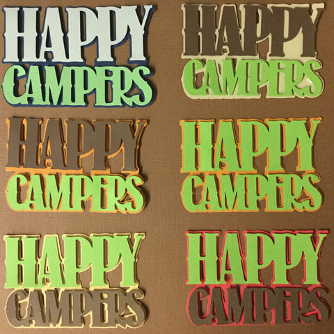 HAPPY CAMPERS Camping Custom Scrapbook Die Cuts Scrapbooksrus 