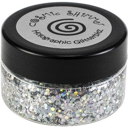 Cosmic Shimmer SILVER GEMS Holographic Glitterbitz 25ml Scrapbooksrus 