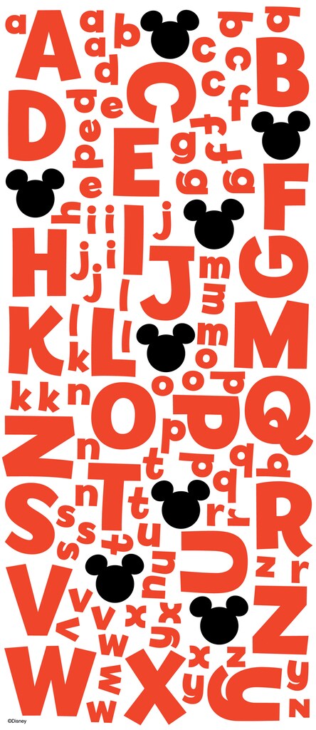 EK Success MICKEY ALPHABET Stickers 110 pc. Scrapbooksrus 