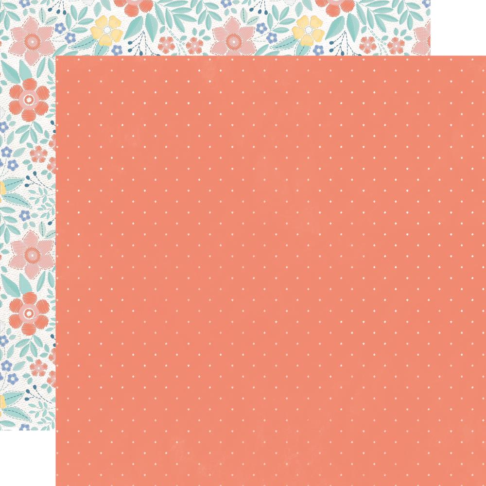 Kaisercraft Crafternoon Collection BACK STITCH 12&quot;X12&quot; Scrapbook Paper Scrapbooksrus 