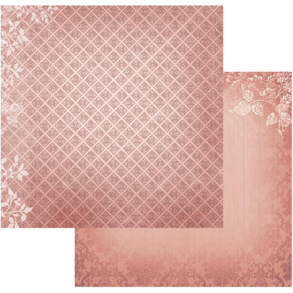 Couture Creations Vintage Rose Garden ROUGE DAMASK 12&quot;X12&quot; Cardstock Paper