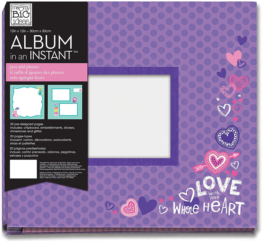 Me & My Big Ideas LOVE TWEEN 12”x12” Scrapbook Album Scrapbooksrus