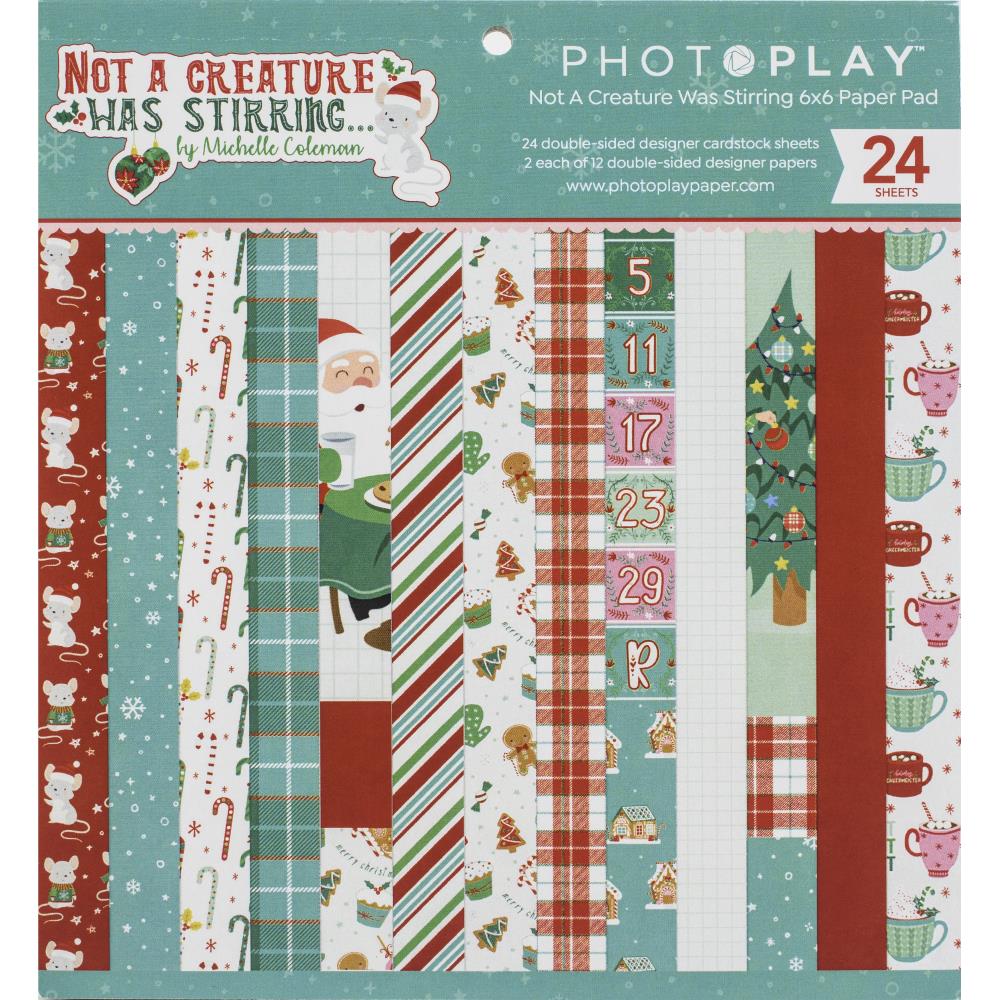 Photo Play NOT A CREATURE WAS STIRRING 6&quot;X6&quot; Paper Pad Christmas Scrapbooksrus 