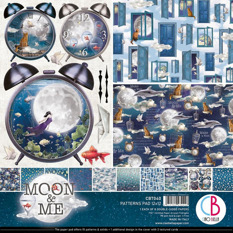 Ciao Bella MOON AND ME Paper Pad 8 Sheets Scrapbooksrus 