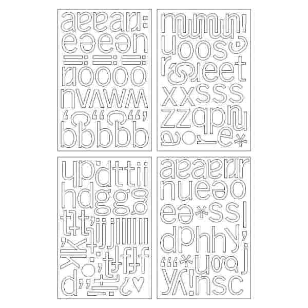 Basic Grey Undressed SWEETS Chipboard Alphabets Scrapbooksrus 