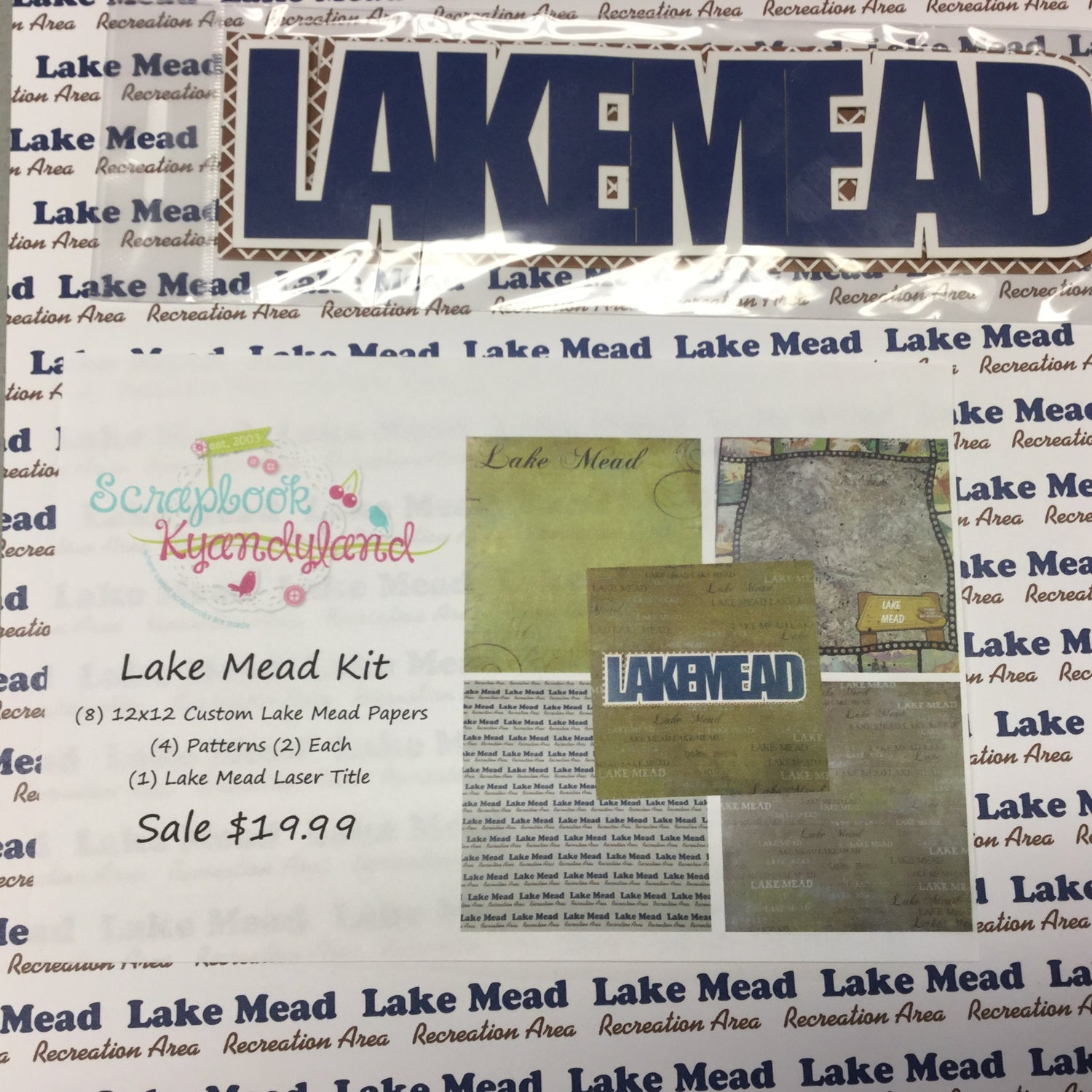 LAKE MEAD KIT 12&quot;X12&quot; Travel Scrapbook Paper With Laser Title