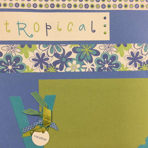 Premade Pages  TROPICAL VACATION 12"X12" Scrapbook Page Scrapbooksrus 