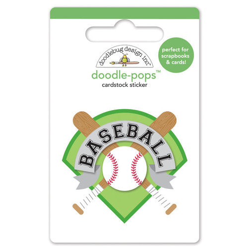 Doodlebug Doodle-Pops HOME RUN Mini DoodlePops 3D Stickers Scrapbooksrus 