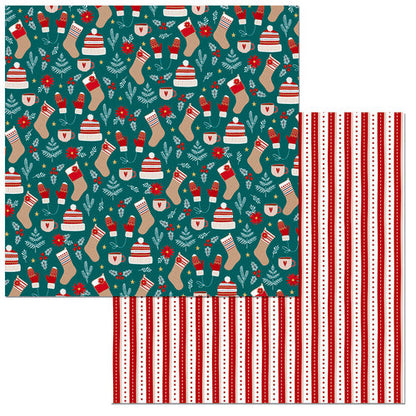 Bo Bunny Fa La La WARM &amp; COZY12&quot;X12&quot; Cardstock Paper Scrapbooksrus 